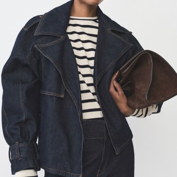 MANGO MNG 100% Cotton Black and Cream/White striped Long Sleeve T-shirt Sweater - Picture 8 of 10